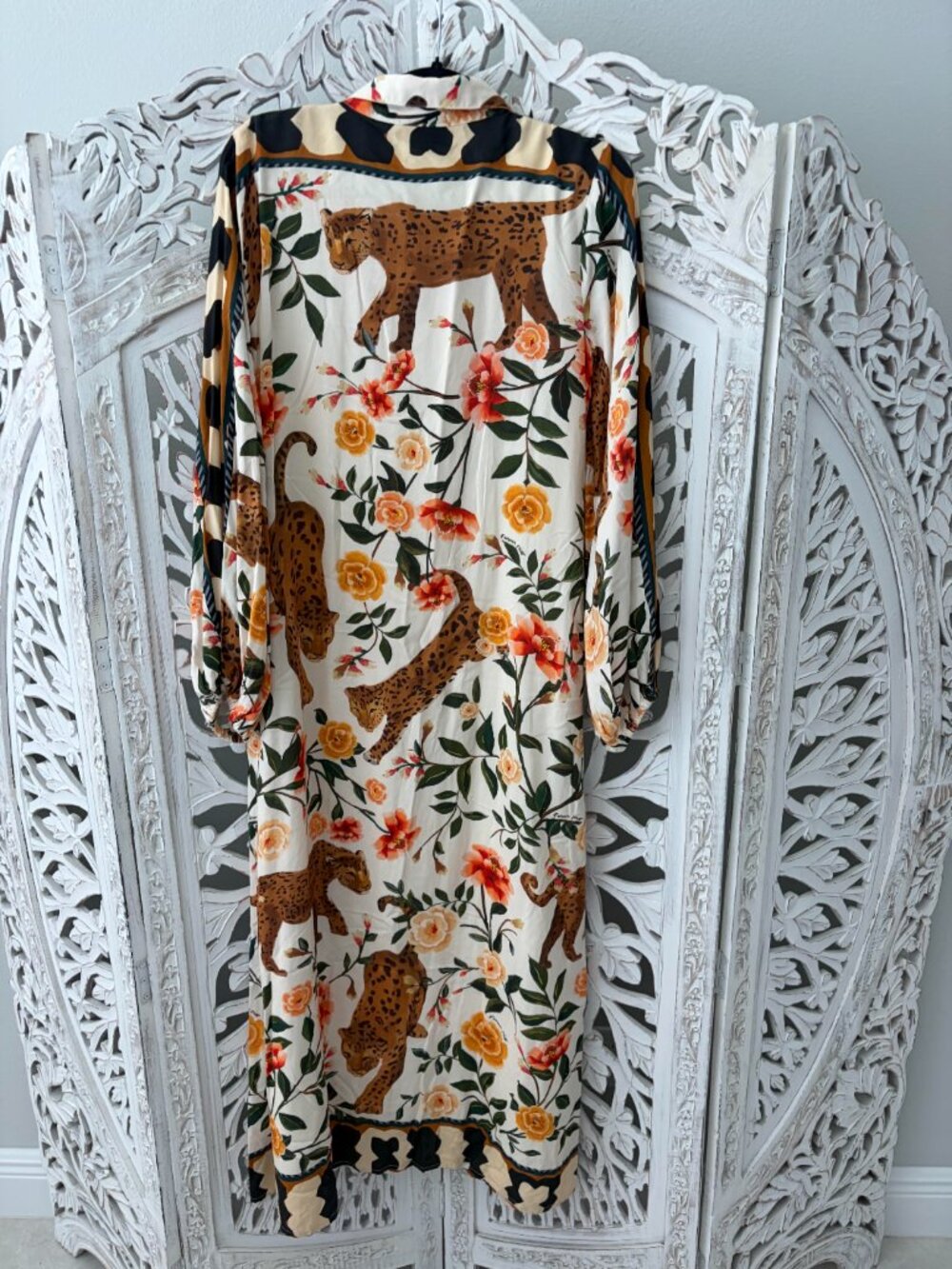 Farm Rio by Anthropologie  Maxi Shirt Dress Sz S  NWOT - Picture 3 of 7